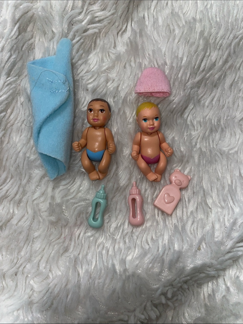Mattel Barbie Happy Family Midge Tiny Baby Boy & Girl Babies Set 2002 Twins